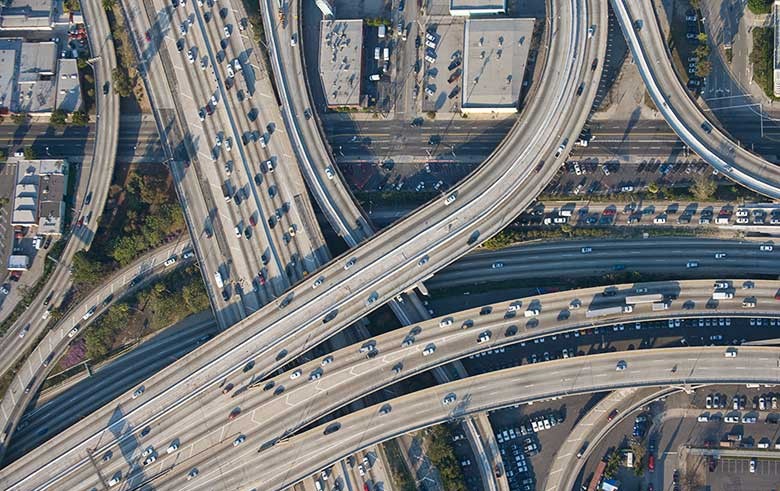 Los Angeles freeways 10 and 110